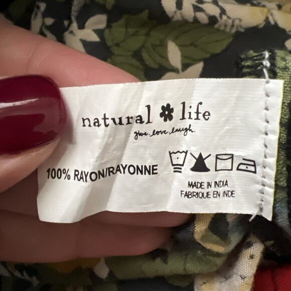 Natural Life Elizabeth Floral Poppy Women’s Maxi Dress Size Small Boho Hippie B4 - Picture 14 of 15